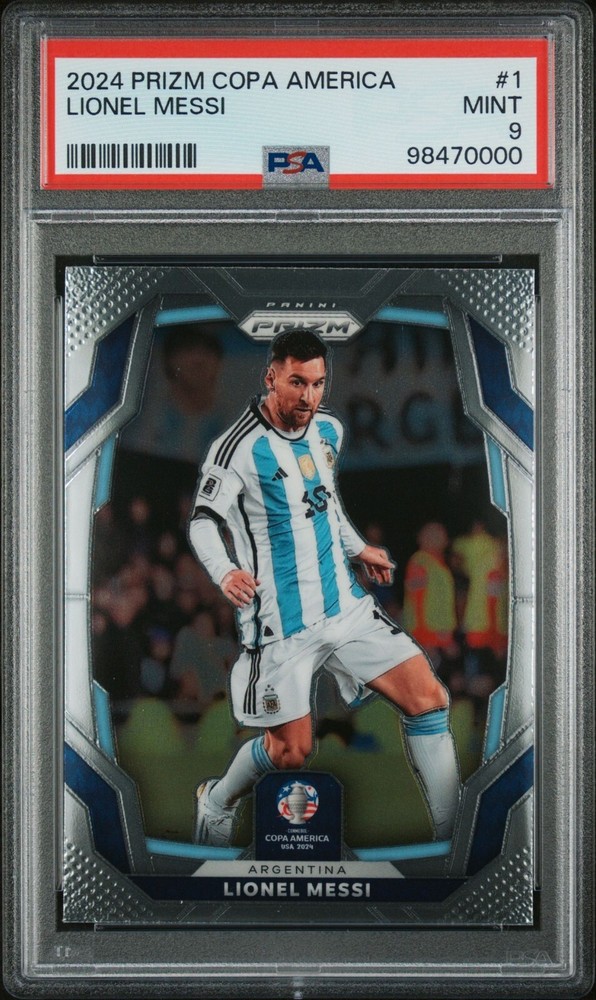 2024 Panini Prizm Copa America Lionel Messi PSA 9 Argentina