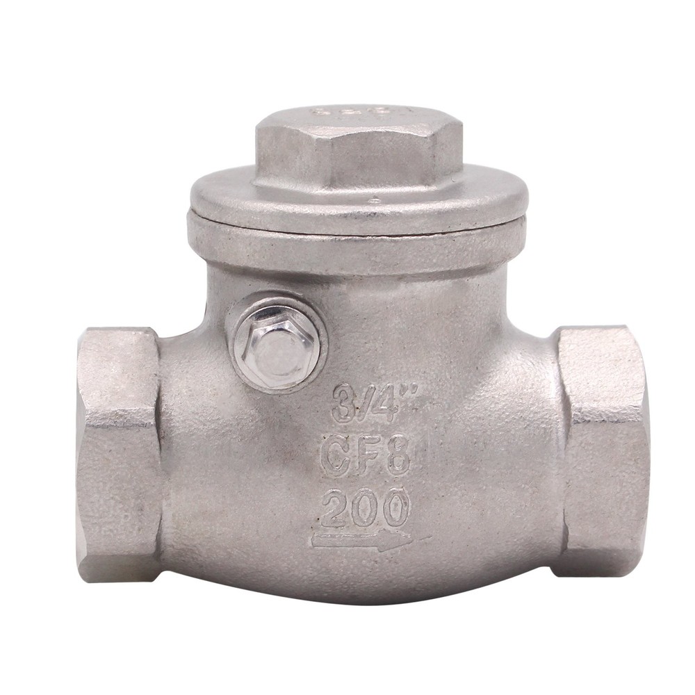 3/4 Inch Stainless Steel SS304 Swing Check Valve WOG 200 PSI NPT CF8M