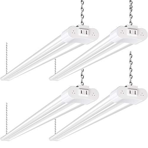 4 Pack 4FT LED Shop Light Linkable, 4400lm, 42 W ( 250w Equivalent), 5000K , ETL