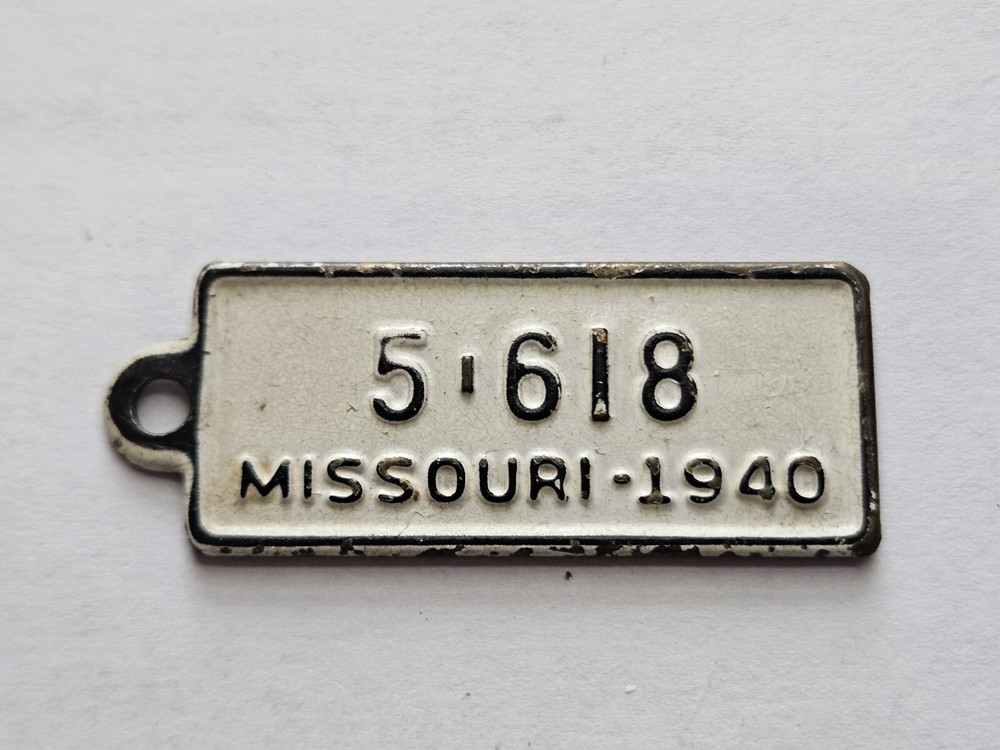 1940 Missouri Goodrich Keychain License Plate Tag 5-618
