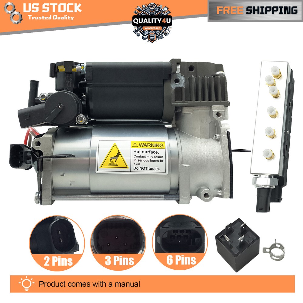 For Mercedes E-Class Air Ride Suspension Compressor Pump 2193200004+ Valve Block