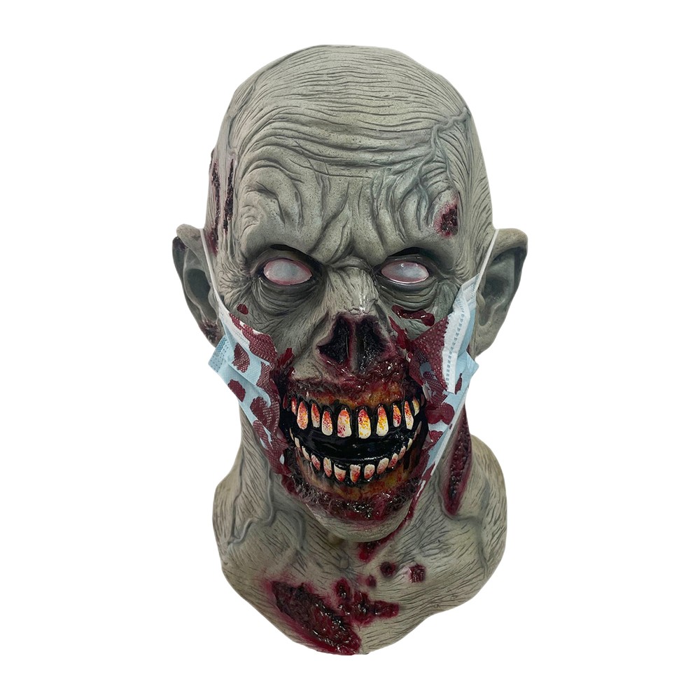 Halloween Zombie Headgear Halloween Scary Face Latex Costume Accessories