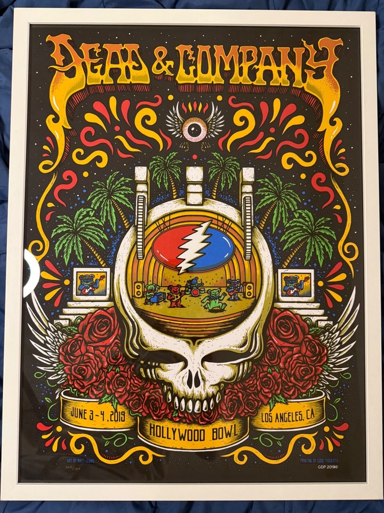 Dead and Company 2019 Hollywood Bowl Poster by Matt Leunig 278/1500 Mint Condition
