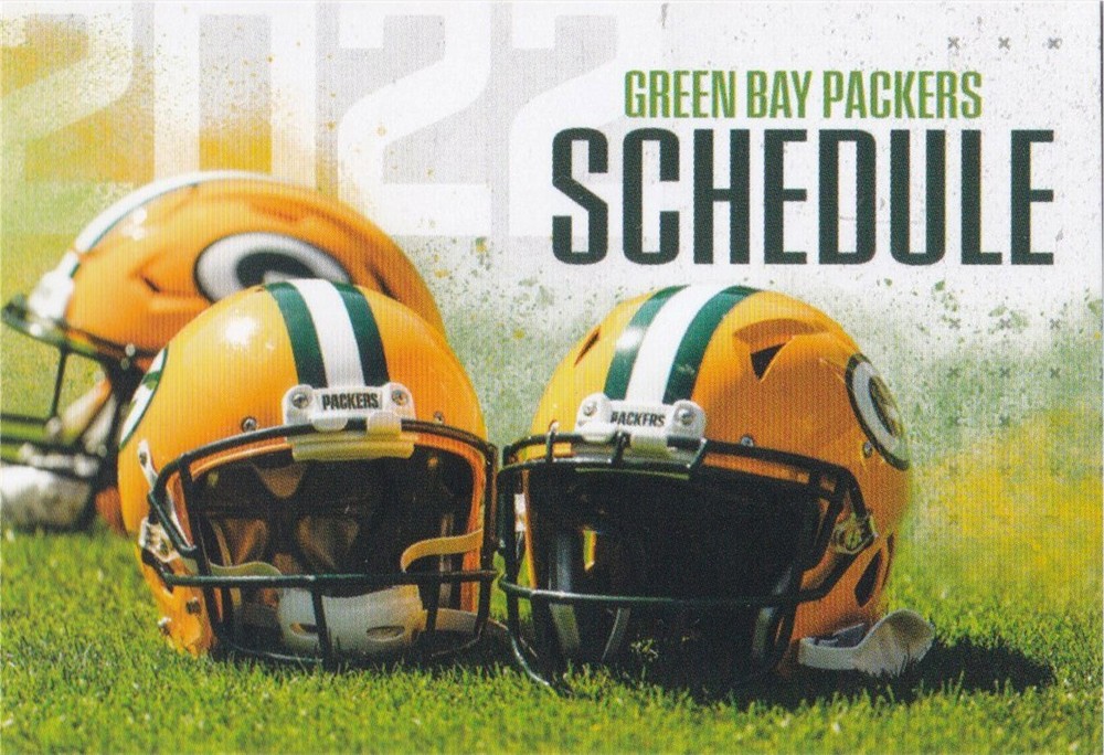 2022 Green Bay Packers NFL Football Pocket Schedule- Miller Beer
