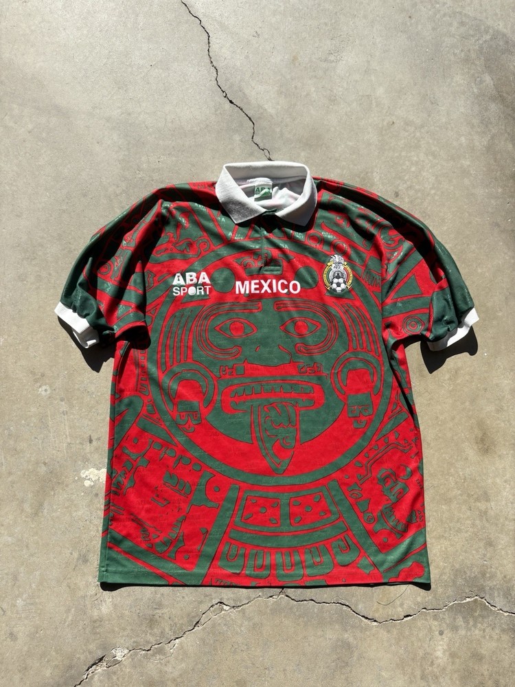 Vintage 1997 Mexico Jersey Shirt Mens Extra Large Authentic Aba Sport Third Kit-image