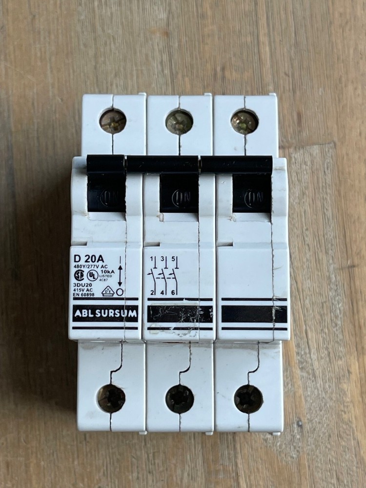 ABL SURSUM D 20A CIRCUIT BREAKER 3 POLE 20A-image
