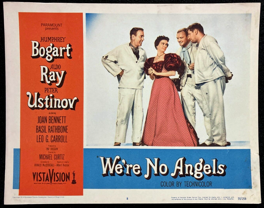 WE'RE NO ANGELS Original Movie Lobby Card Poster Humphrey Bogart Comedy