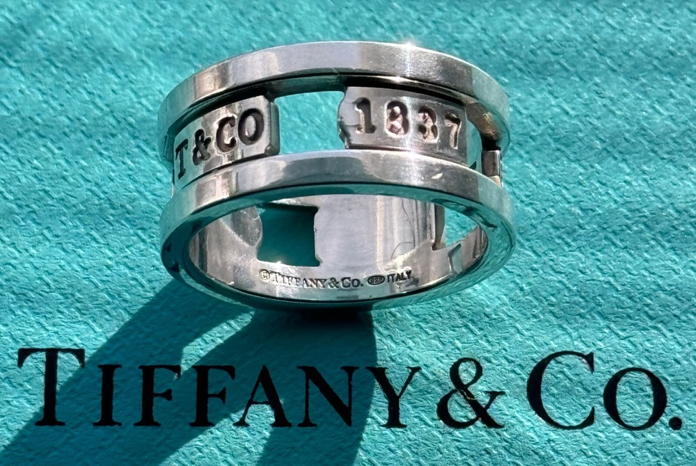 Tiffany & Co.   1837 Element Ring  Sterling Silver 925  Size  7 1/2   US