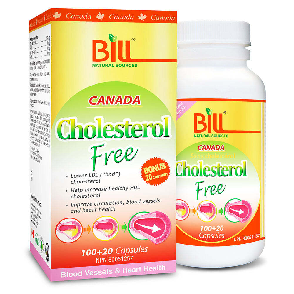 Bill Natural Cholesterol-Free Formula Supports Healthy Blood - 120 Capsules  