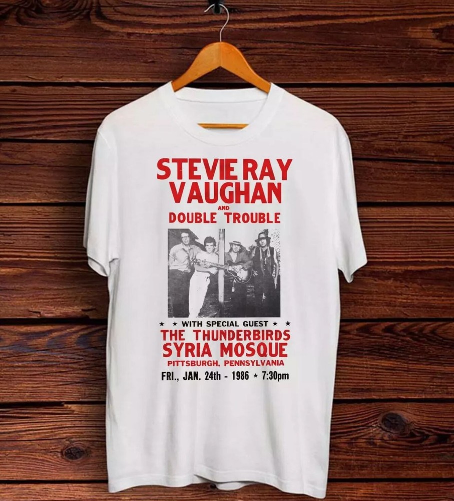 Stevie Ray Vaughan Double Trouble Vintage Live Tour Concert Tee  