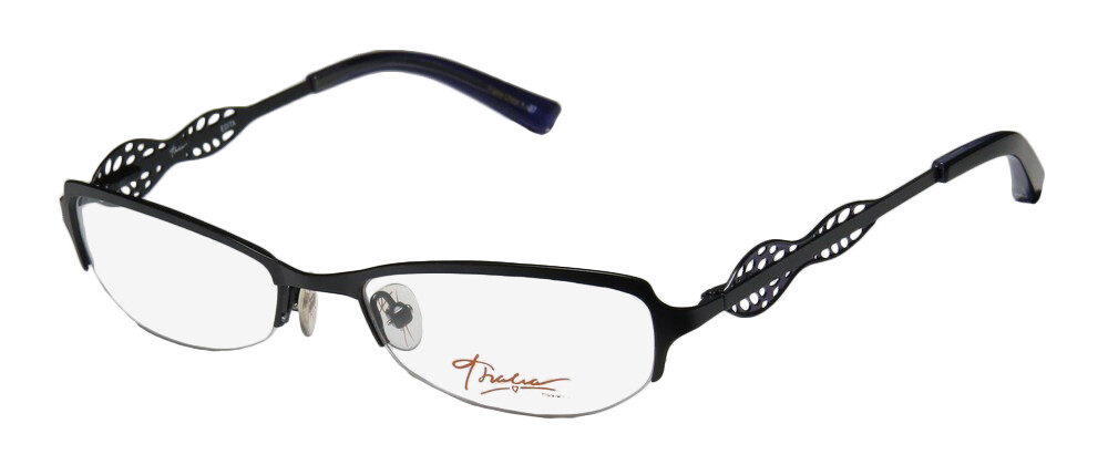NEW THALIA EDITA EYEGLASS FRAME HALF-RIM BLACK 50-17-130 WOMENS BLACK DESIGNER