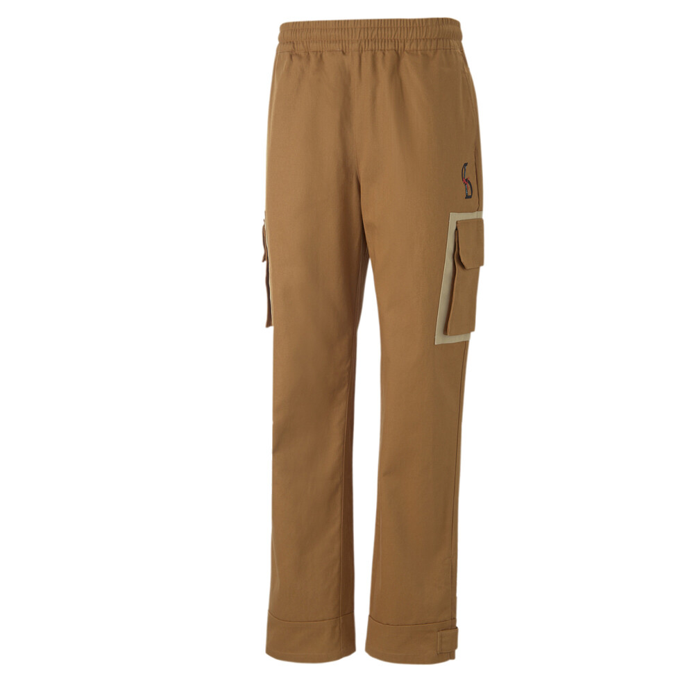 PUMA Mens Childhood Dreams Cargo Pants Brown Athletic Casual Bottoms 53683401