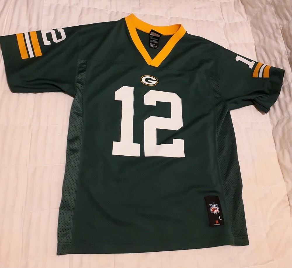 Aaron Rodgers #12 Jersey Youth Large (14/16) GREEN BAY PACKERS NFL Team Apparel