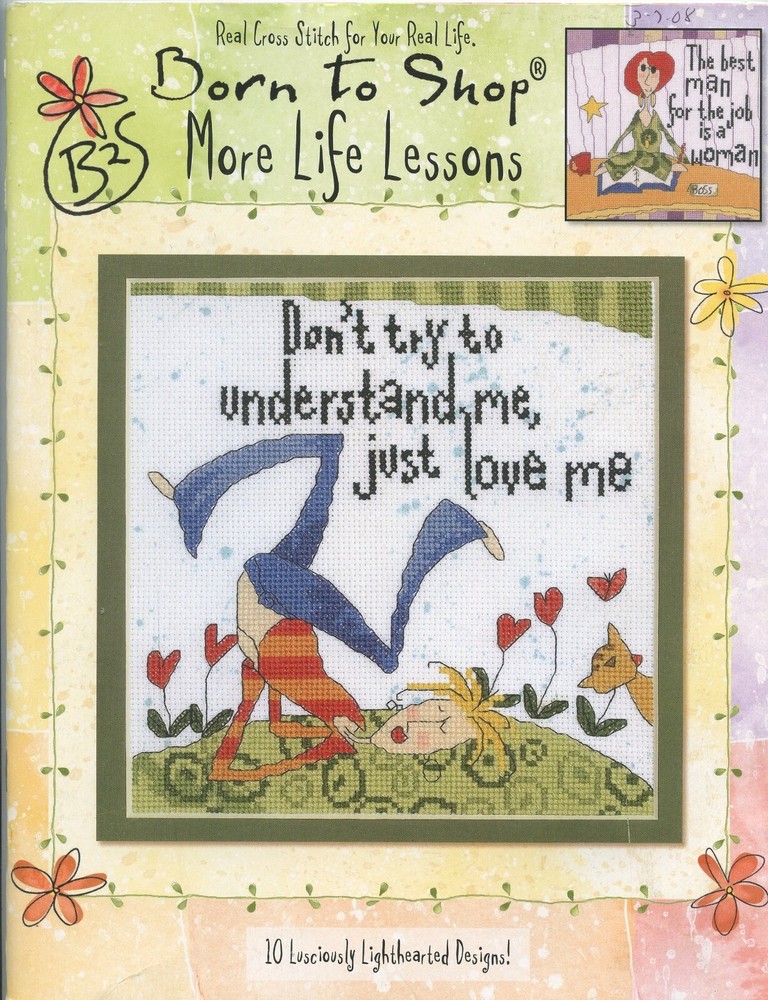 Leisure Arts Cross Stich Born to Shop More Life Lessons Magazine