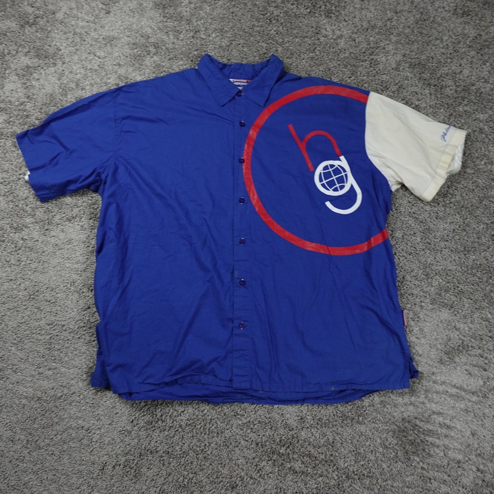 Vintage Harlem Globetrotters Shirt Mens 4XL Platinum Fubu Warm-up