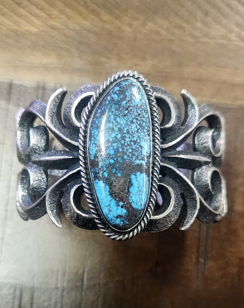 Aaron Anderson Premium Hubei Turquoise Tufacast Cuff Bracelet for Men and Women-image