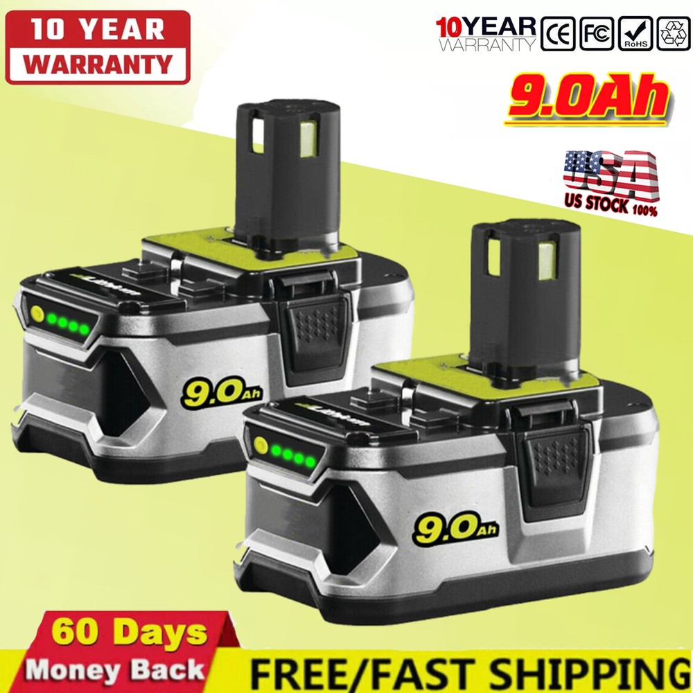 2x 9.0AH For RYOBI P108 18V One Plus High Capacity Lithium-ion Battery P107