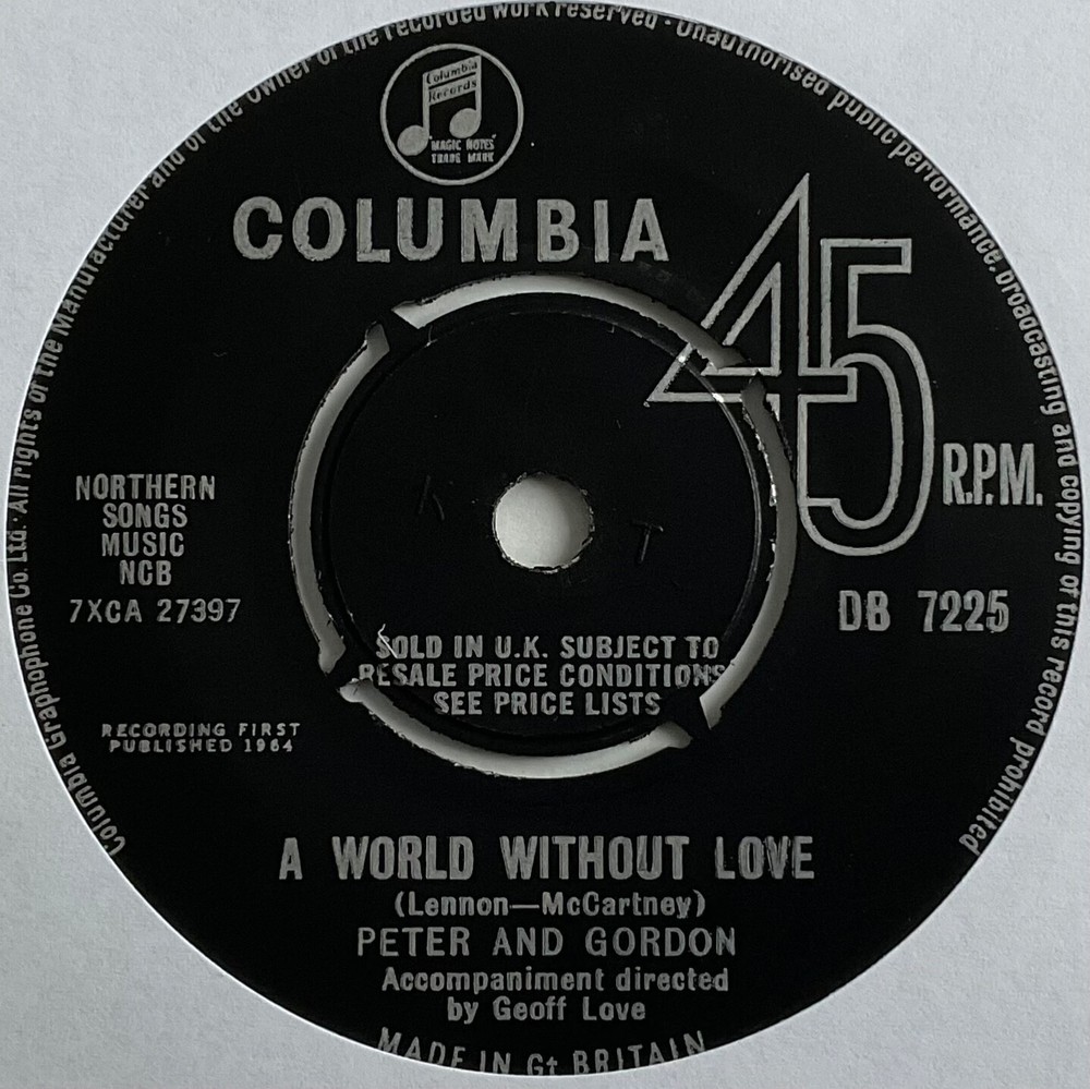 Peter & Gordon - A World Without Love - 7” Vinyl Single-image