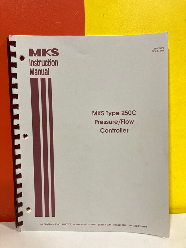 MKS 111878-P1 Type 250C Pressure/Flow Controller Instruction Manual