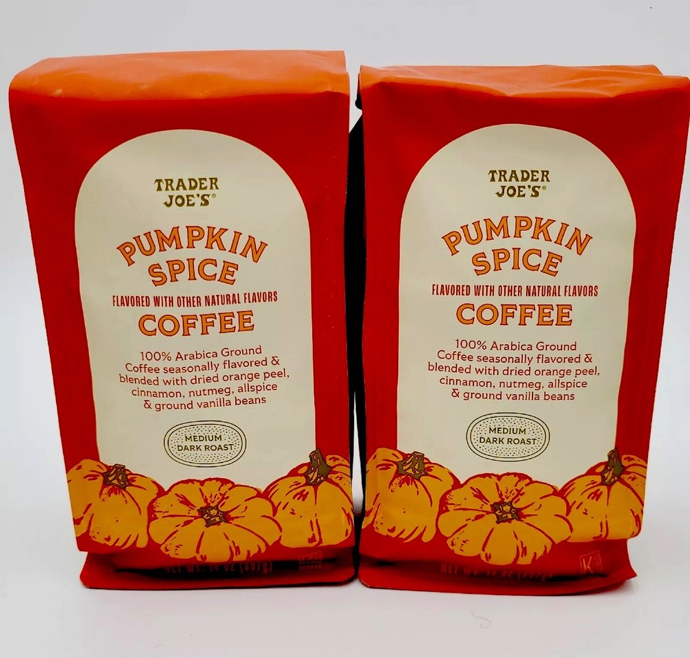 2 Packs Trader Joe's 2024 Pumpkin Spice Coffee 14 oz Each LIMITED FREE SHIPPING