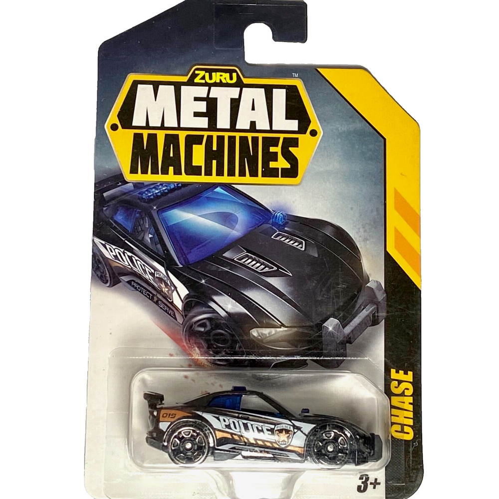 Metal Machines Chase Black Police Car 1:64 Zuru Model Toy Vehicle NIP 2021