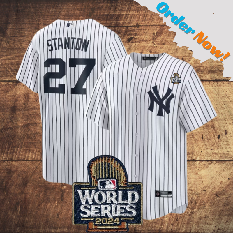Giancarlo Stanton Yankees White World Series Stitched Jersey 