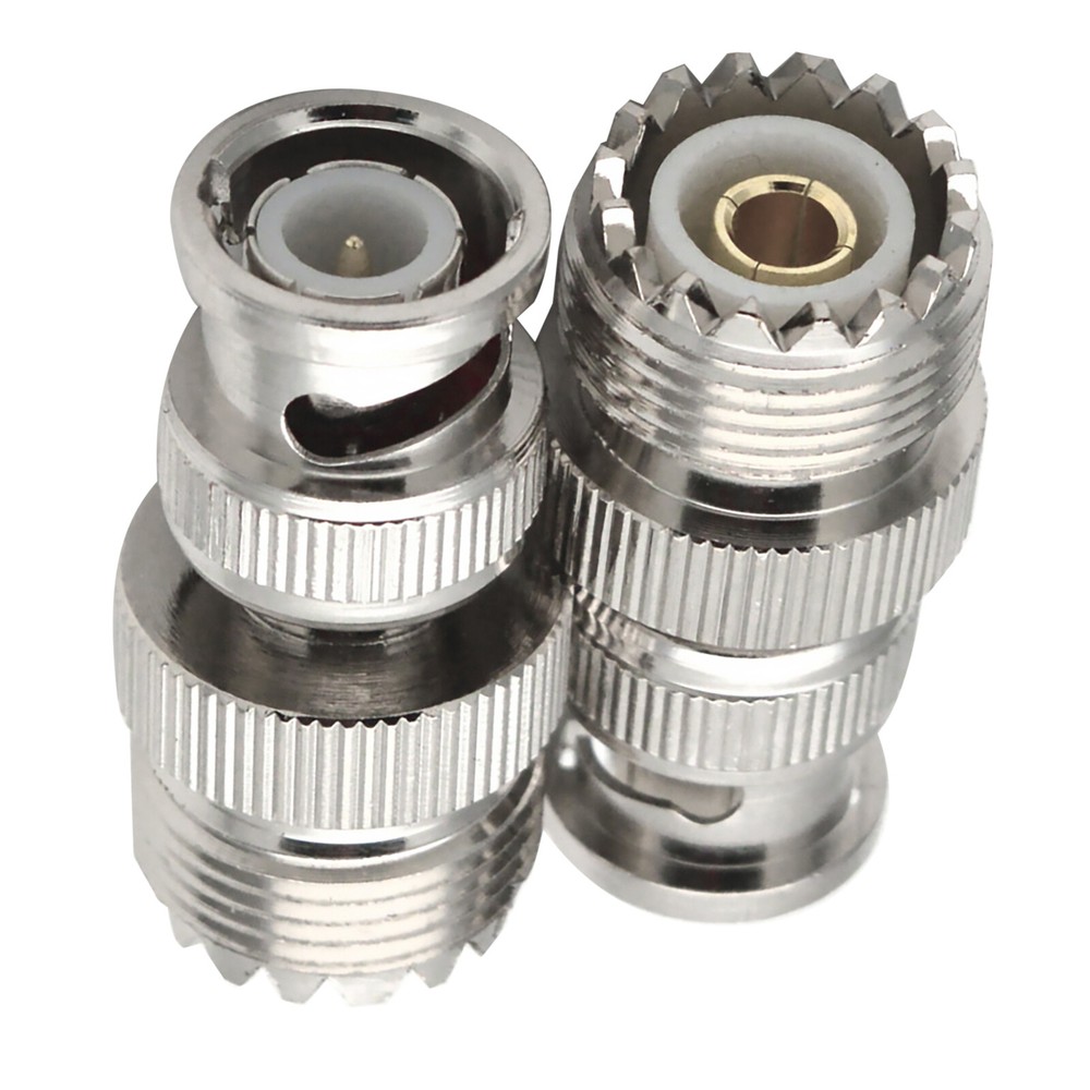 NEW 2Pack 50 ohm BNC Male to UHF Female RF Coaxial Adapter Antenna Connector