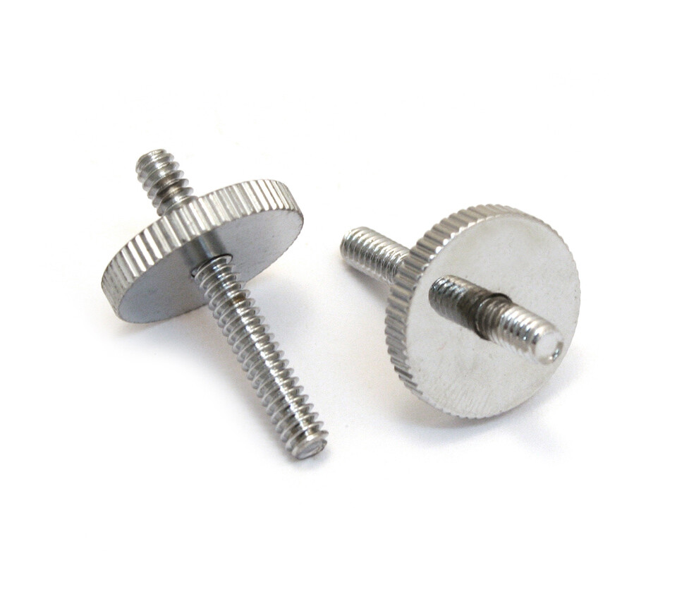 (2) Chrome SAE Threaded ABR-1 Style Bridge Studs for USA Gibson® BP-2394-010-image