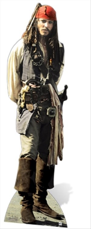 Captain Jack Sparrow Bandana Official Disney Cardboard Fun Cutout -At your Party