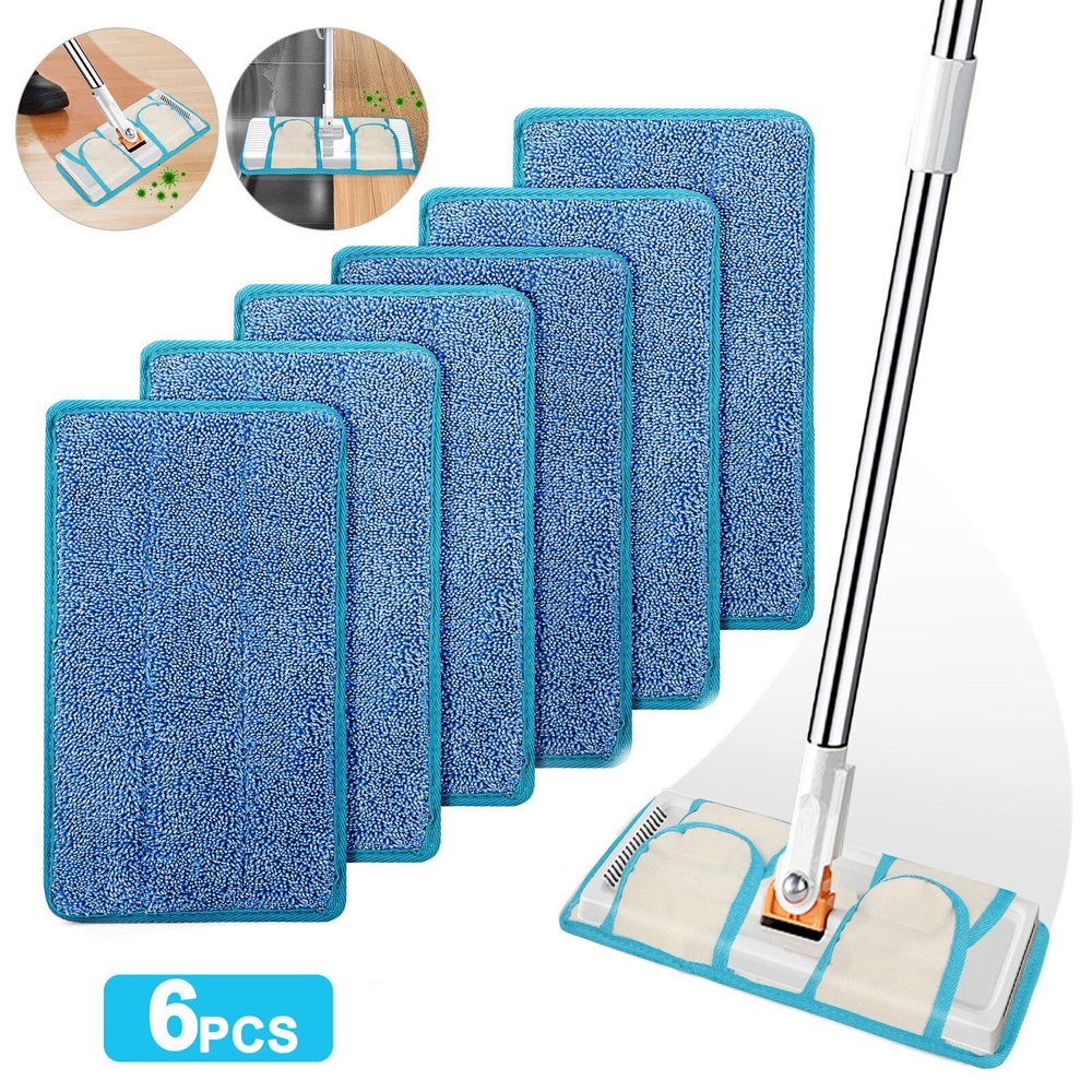 3/6Pc Reusable Mop Refill Pads Washable Microfiber Cloth Fits For Swiffer WetJet