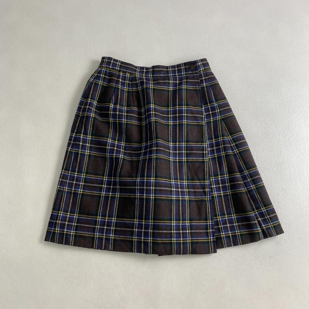 Burberry Culottes Golf Wrap Skirt Check Water Repellent Finish Women Size M Used