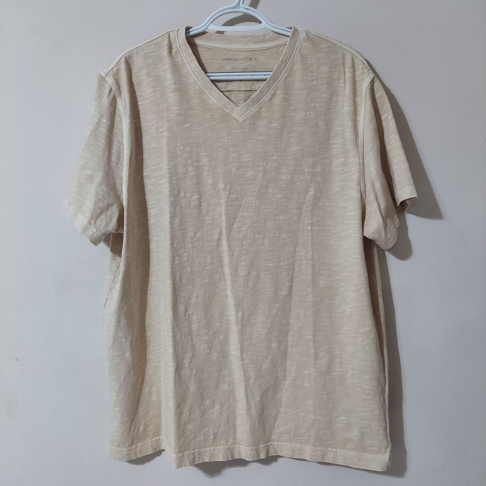 Banana Republic Vintage Vee V-neck Cotton T-shirt Size Large