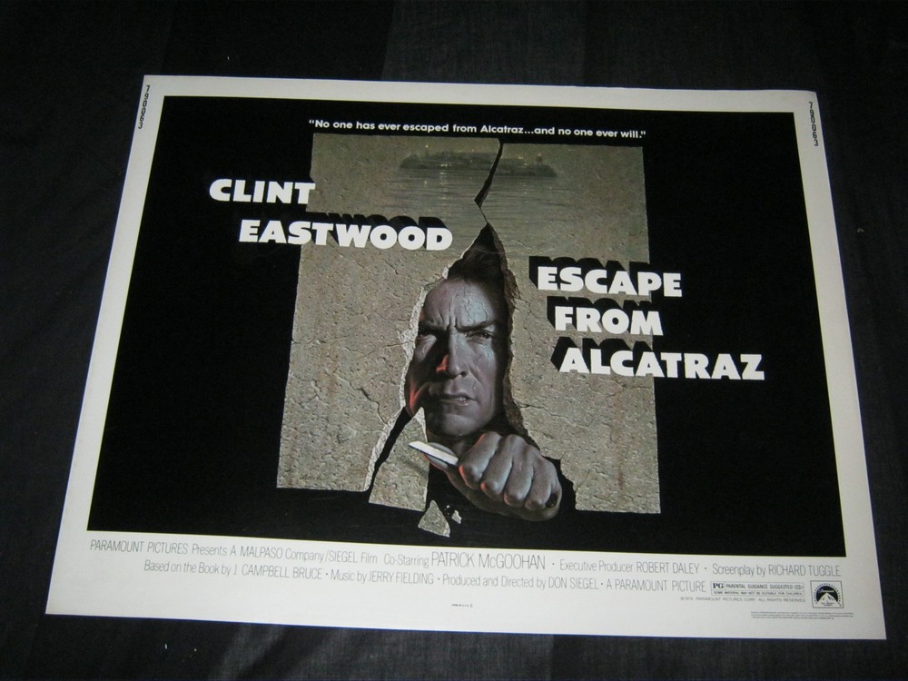 Original CLINT EASTWOOD ESCAPE FROM ALCATRAZ 22X28 1/2 SHT Rolled NOT A REPRINT