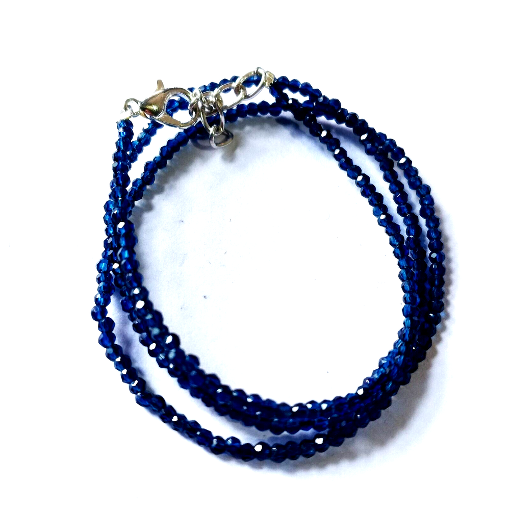 AAA Quality Faceted Blue Spinel Rondelle Beads for Jewelry Making-image