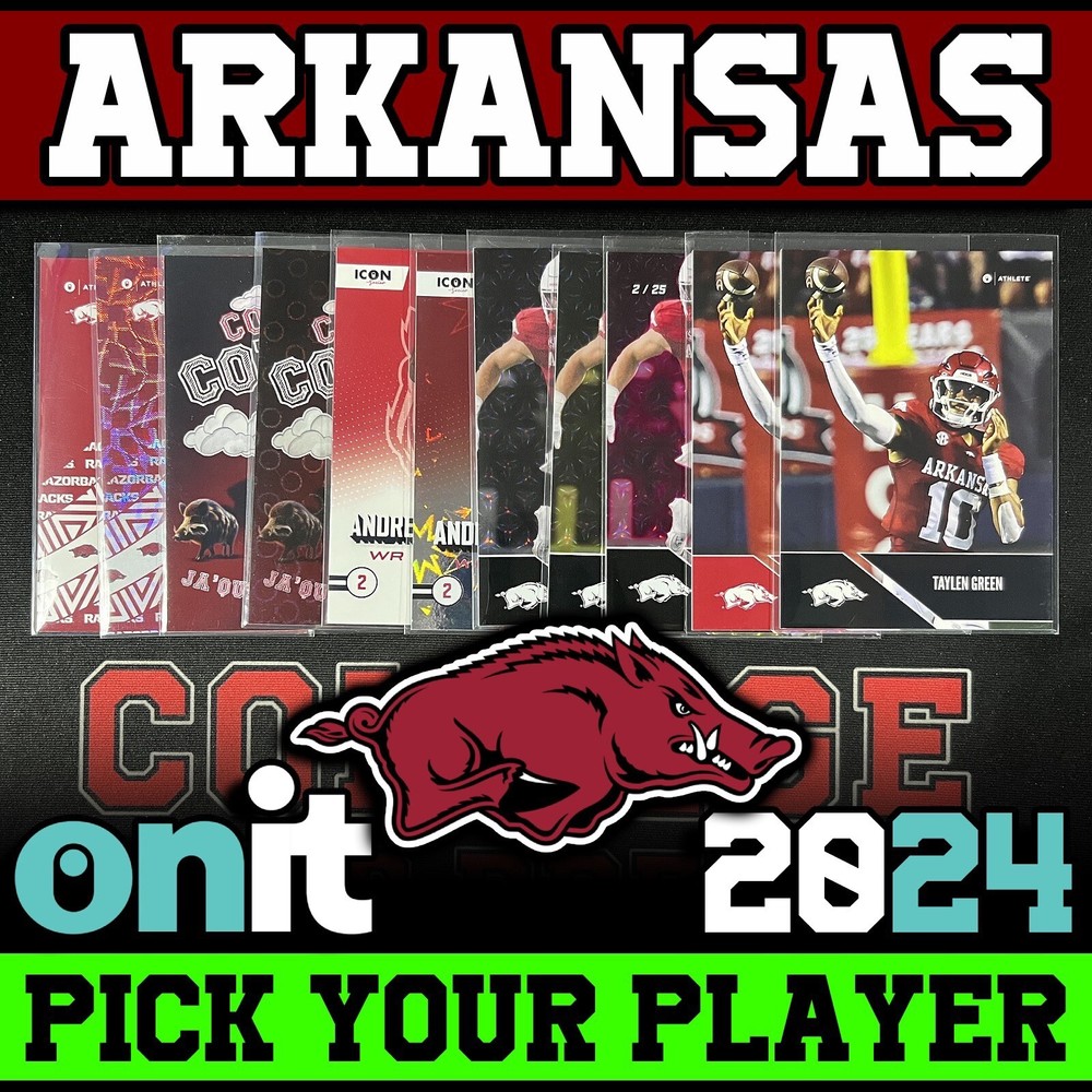 2024 ARKANSAS ONIT Athlete FOOTBALL Complete Your Base/Insert Set *PICK PLAYER*