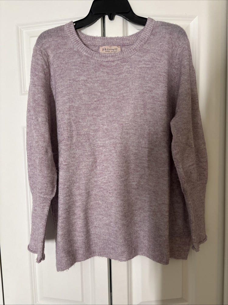 Philosophy Women's Sweater Purple Size XL