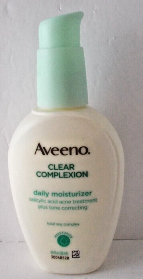 AVEENO Clear Complexion Tone Correcting Acne Moisturizer Sensitive Skin 4 oz EXP