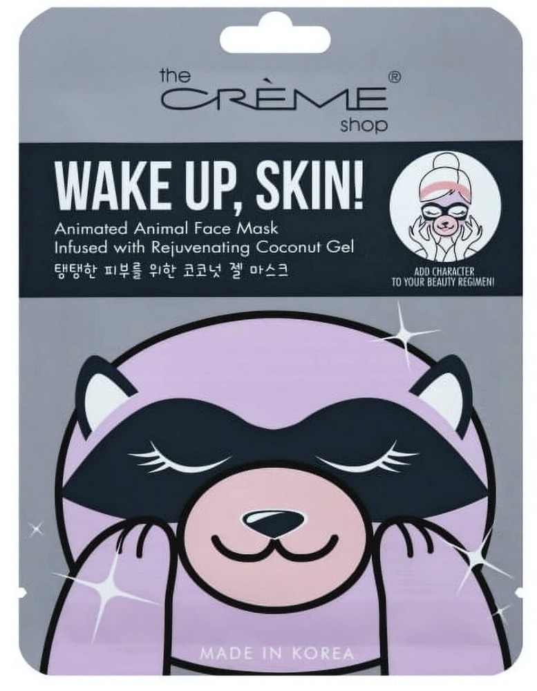 The Creme Shop Wake Up Skin Animated Animal Face Mask Infused with Coconut Gel