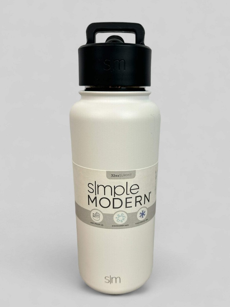 32oz Stainless Steel Water Bottle | Winter White | Simple Modern Summit