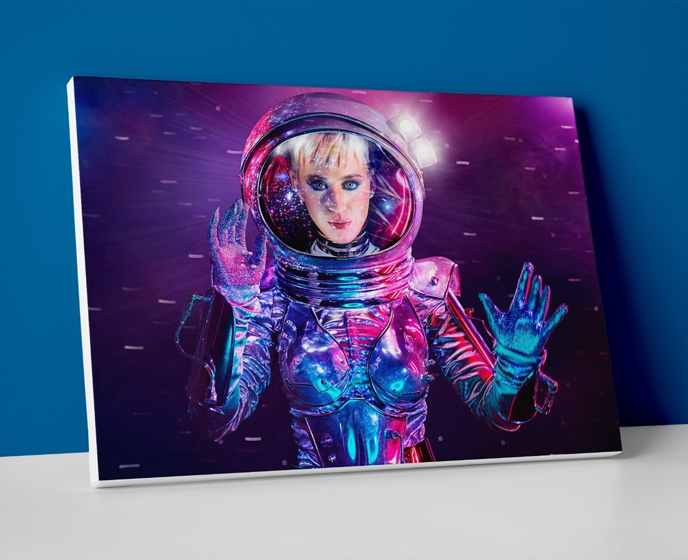 Katy Perry Space-Themed Wall Art Poster or Canvas Print