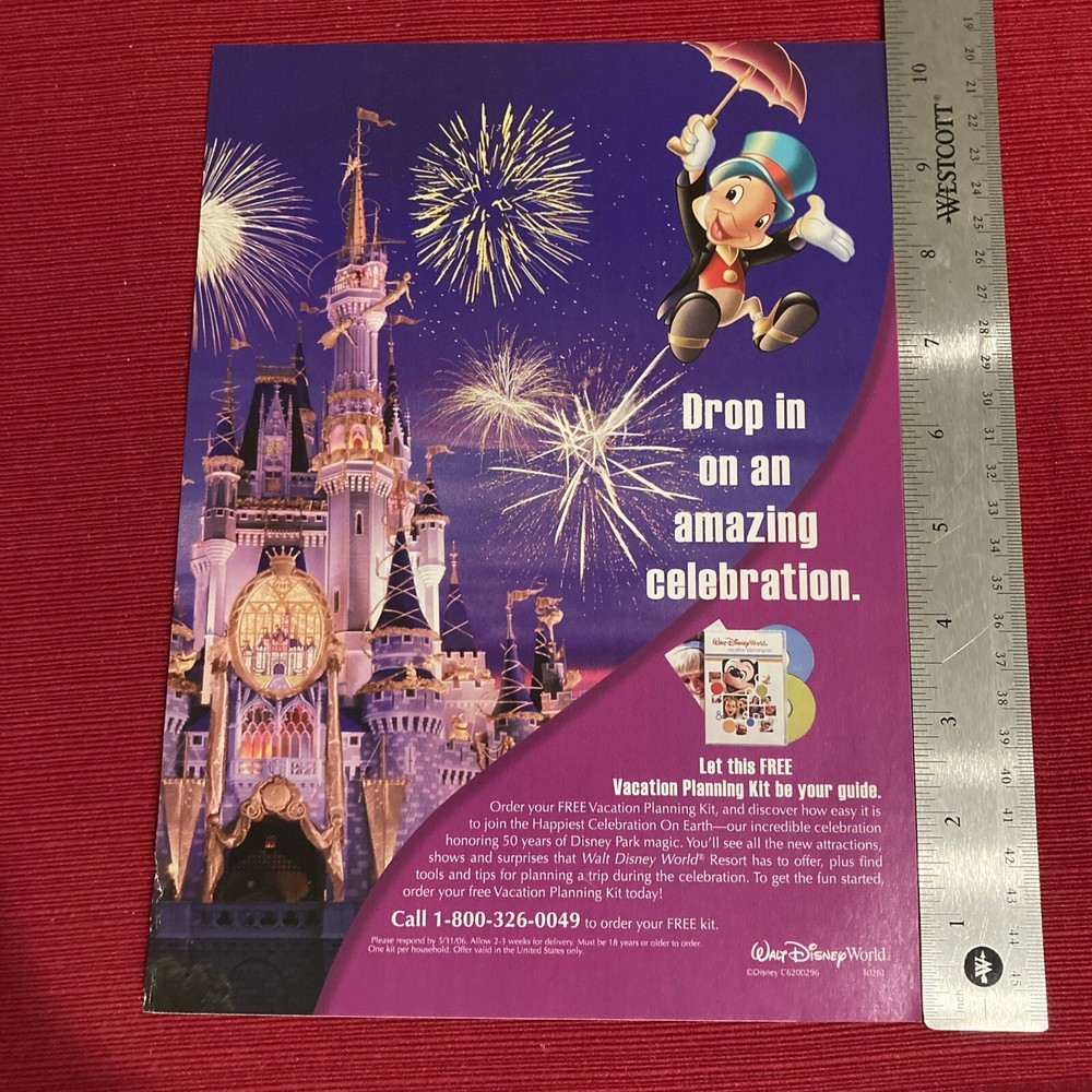 Walt Disney World Vacation Planning Kit Ad - Perfect for Framing