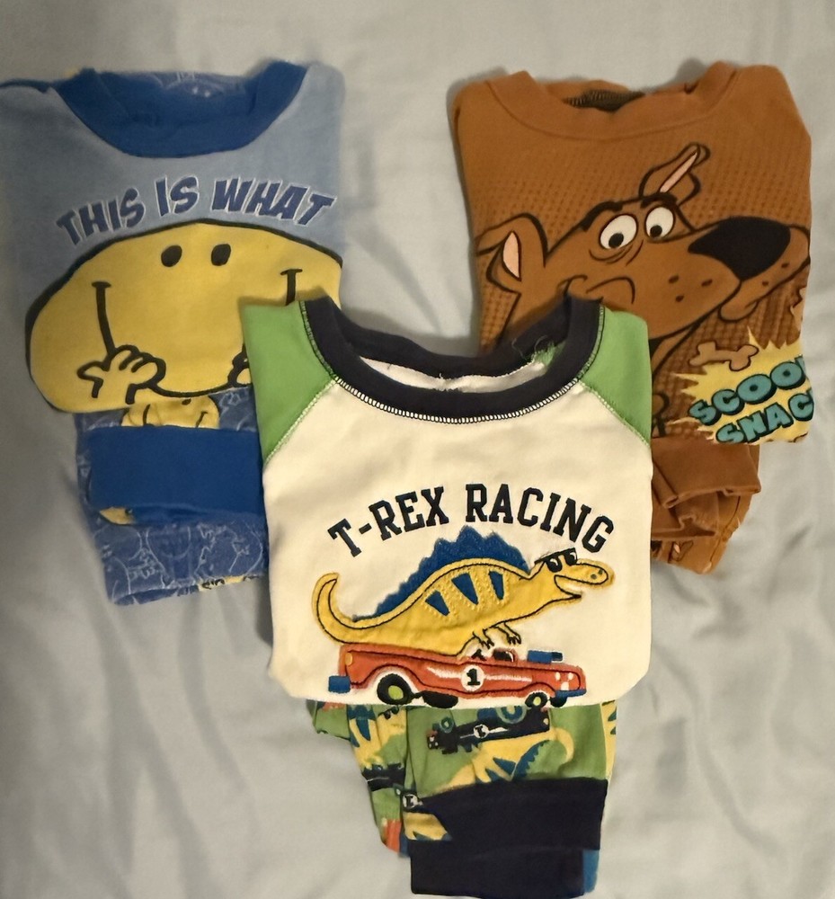Boys Pjs Carters And Mr.  Men Three Sets Size 6