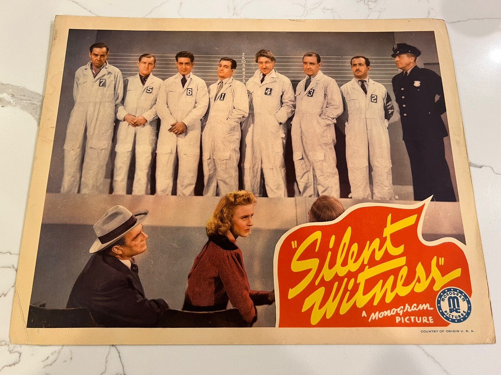 Lobby Card 1943 SILENT WITNESS blonde Maris Wrixon crime line-up