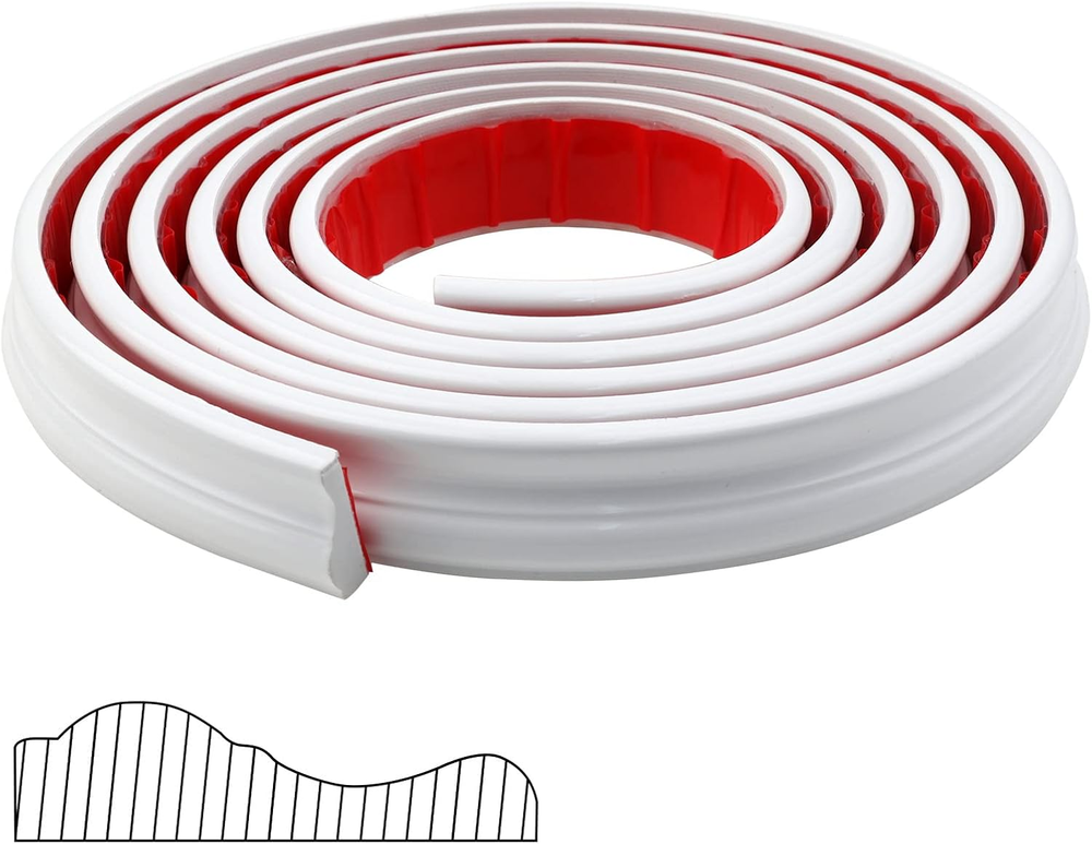 Flexible Wall Molding Trim Self Adhesive, 1.26 Inch X 16.5 Feet Peel and Stick T