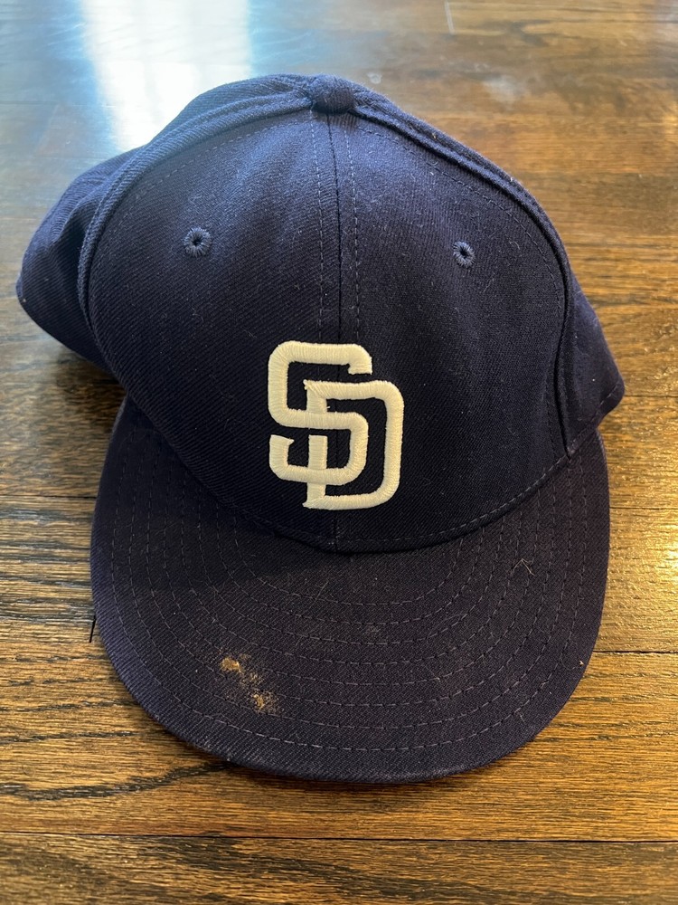 Aaron Poreda Signed 2009 San Diego Padres Game-Used Baseball Hat Auto-image