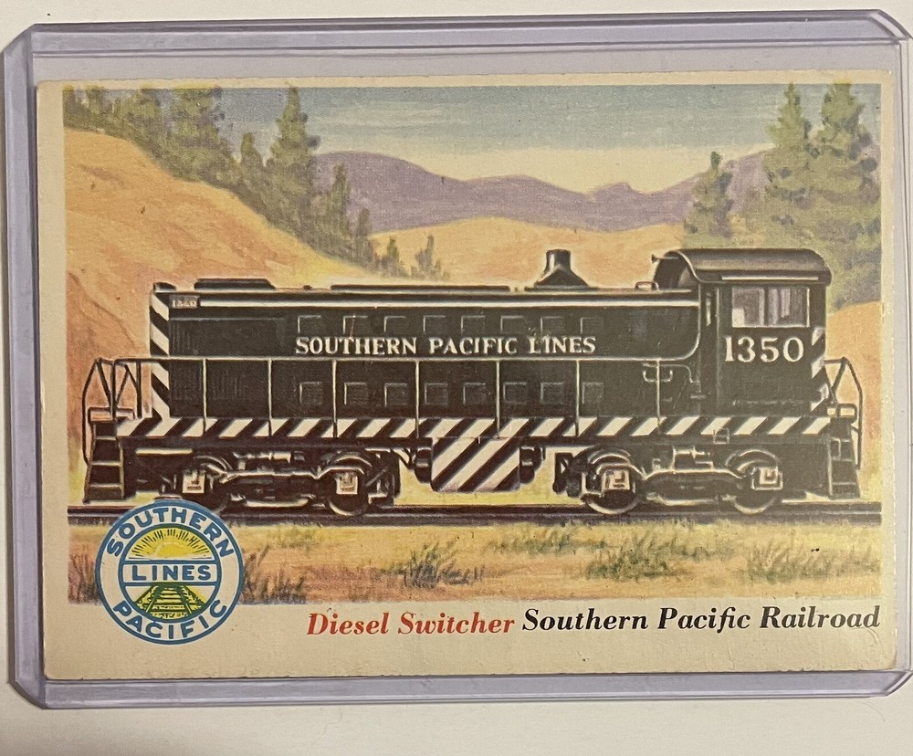 1955 Topps Rails & Sails #42 Diesel Switcher 5 EX Vintage Train Trading Card