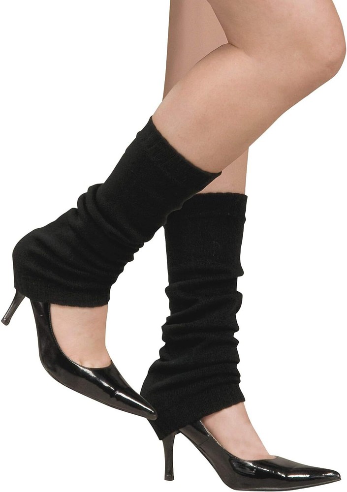 Black Leg Warmers Suit Yourself Fancy Dress Up Halloween Adult Costume Accessory