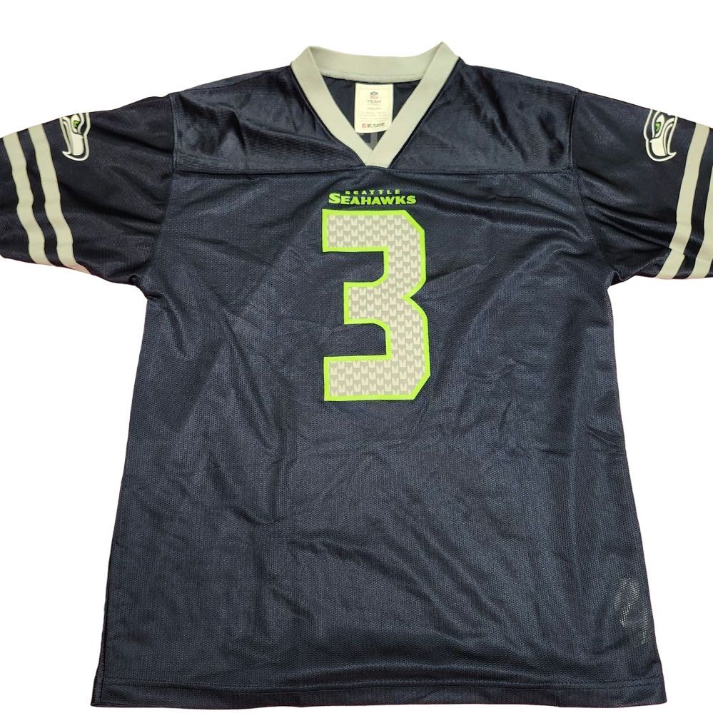NFL Seattle Seahawks Wilson #3 Youth Jersey Navy Blue Official Team Apparel XL
