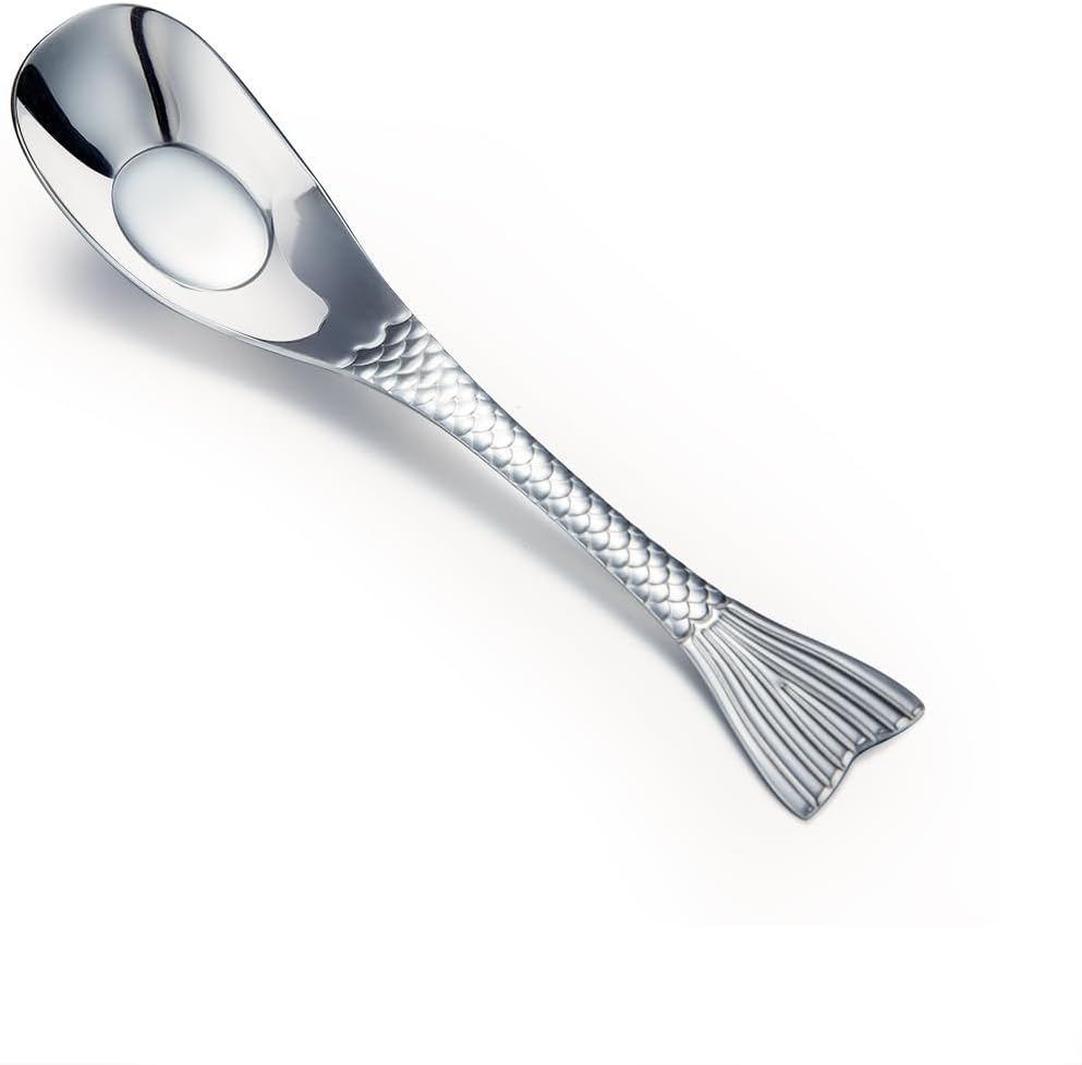 304 Food-Grade Stainless Steel Fishtail Handle Spoon Set of 6 Flatware Set