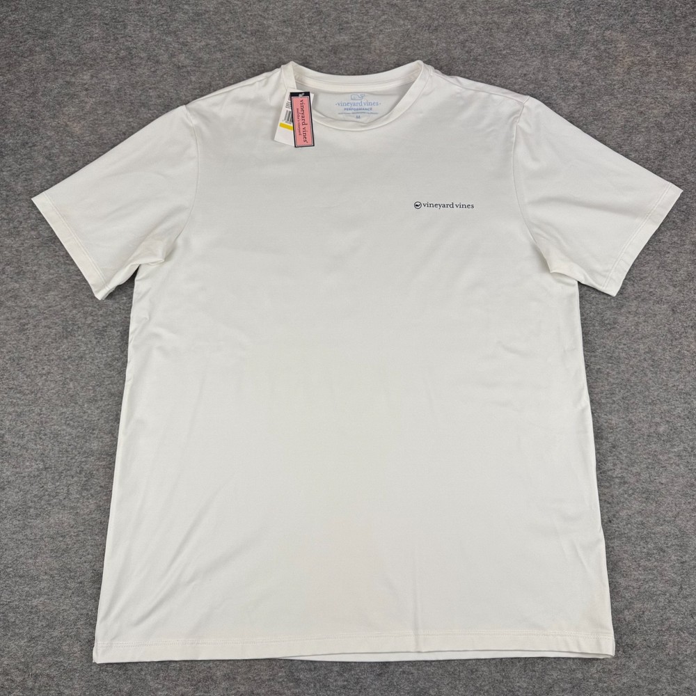 Vineyard Vines Graphic Tee Performance Polyester Stretch White Mens Medium M